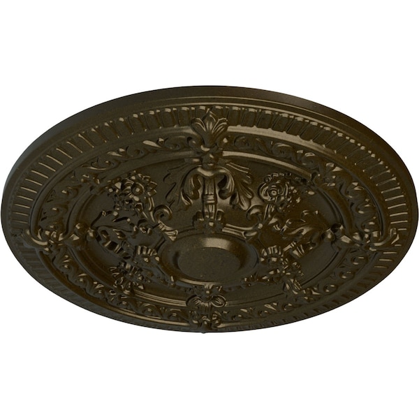 Vincent Ceiling Medallion (Fits Canopies Up To 6), Hand-Painted Green Gold, 26OD X 3P